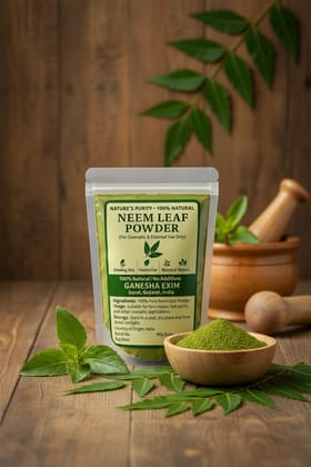 Nature’s Purity Neem Leaf Powder for Skin & Hair | External Use Only | By Ganesha Exim