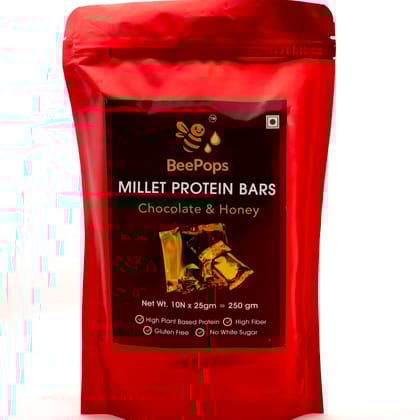 BeePops Protein  Bars-Chocolate & Honey  (10NX25G)