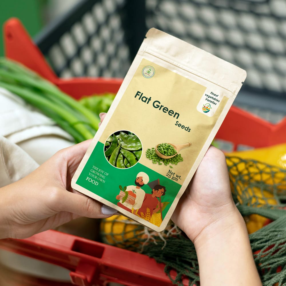 Premium Flat Green Seeds - Planting Home Garden