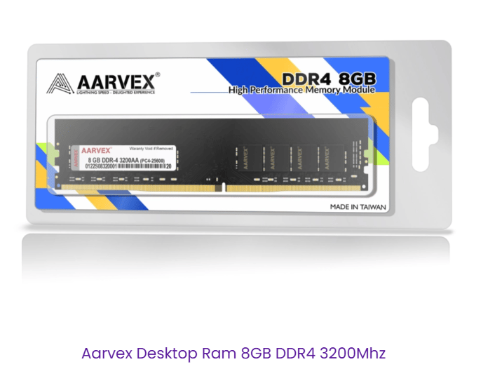 Aarvex Desktop Ram 8GB DDR4 3200Mhz