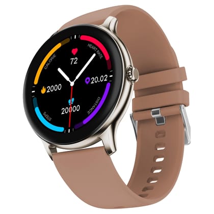 Fire-Boltt Phoenix Pro Round Smart Watch 1.39″ HD Display with Bluetooth Calling, AI Voice Assistant, SpO2 & Heart Rate Monitor, 120+ Sports Modes, Smartwatch for Men & Women - Mocha Mousee Fire-Boltt Phoenix Pro Round Smart Watch 1.39″ HD Display with B