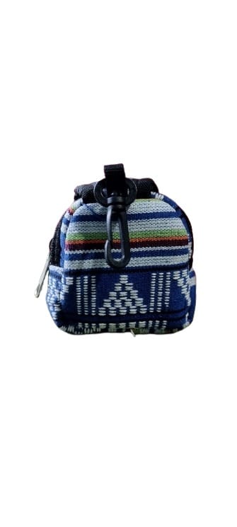 Geometric Pattern Mini Pouch with Clip for Keys and Coins/  EARBUDS/EARPHONE CARRYING CASE