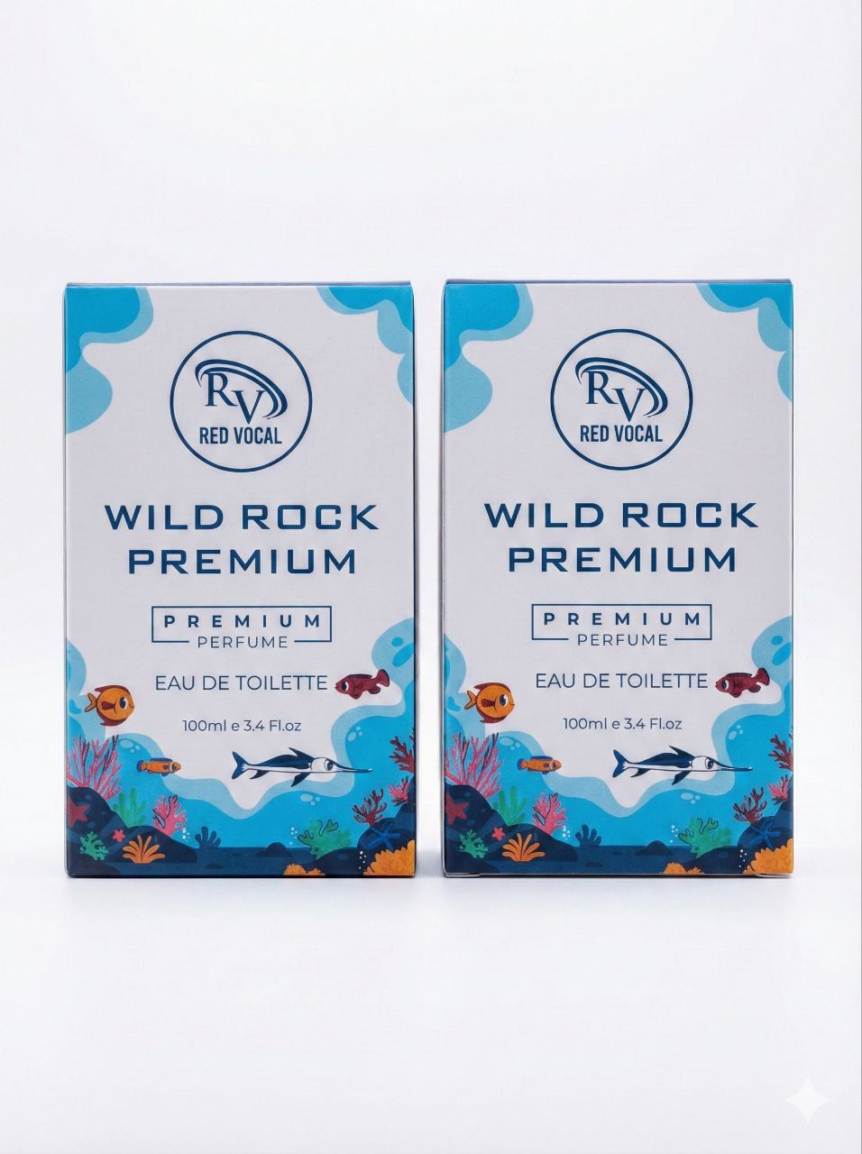 Red Vocal Wild Rock Men’s Premium Eau De Toilette – 100ml x 2 | Fresh, Bold & Long-Lasting Masculine Fragrance