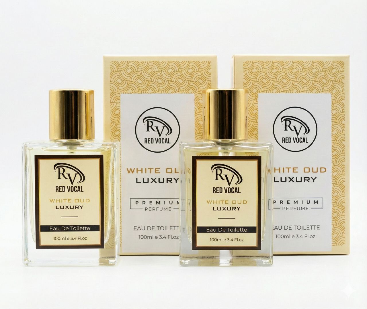 Red Vocal White Oud Luxury Premium Eau De Toilette – Unisex 100ml x 2 | Bold, Sophisticated & Long-Lasting Fragrance