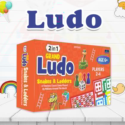 2 in 1 Grand Ludo With Snakes & Ladders ( Small Ludo)