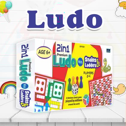 2 in 1 Premium Ludo With Snakes & Ladders