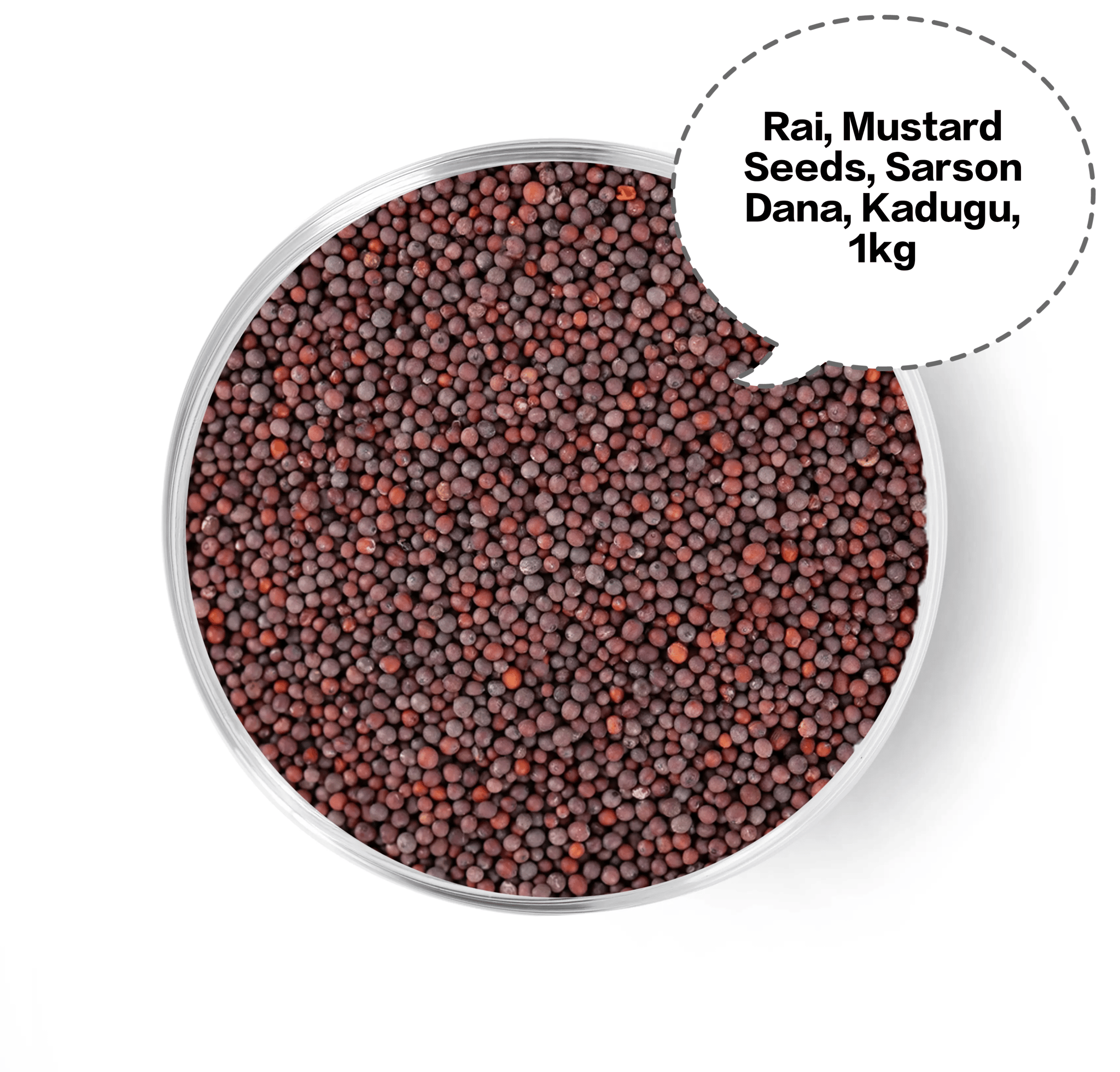Rai, Mustard Seeds, Sarson Dana, Kadugu, Black Mustard Seeds 1kg