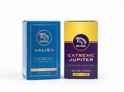 Red Vocal Aalien Unisex & Extreme Jupiter Women’s Premium Perfume Set | EDT | 2 x 50ml