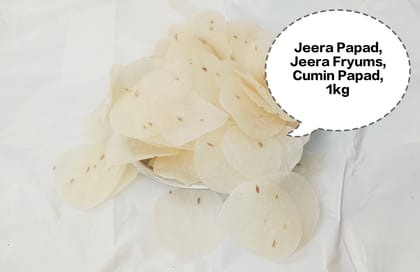 Jeera Papad, Jeera Fryums, Cumin Papad, Jeera Papad Fryums, Indian Jeera Papad 1kg