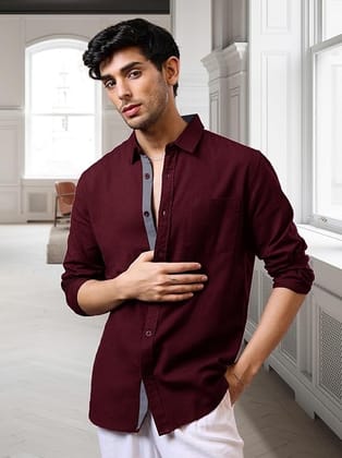 Pinkmint Casual Shirt for Men Stylish Men's Shirt Soild Regular Fit