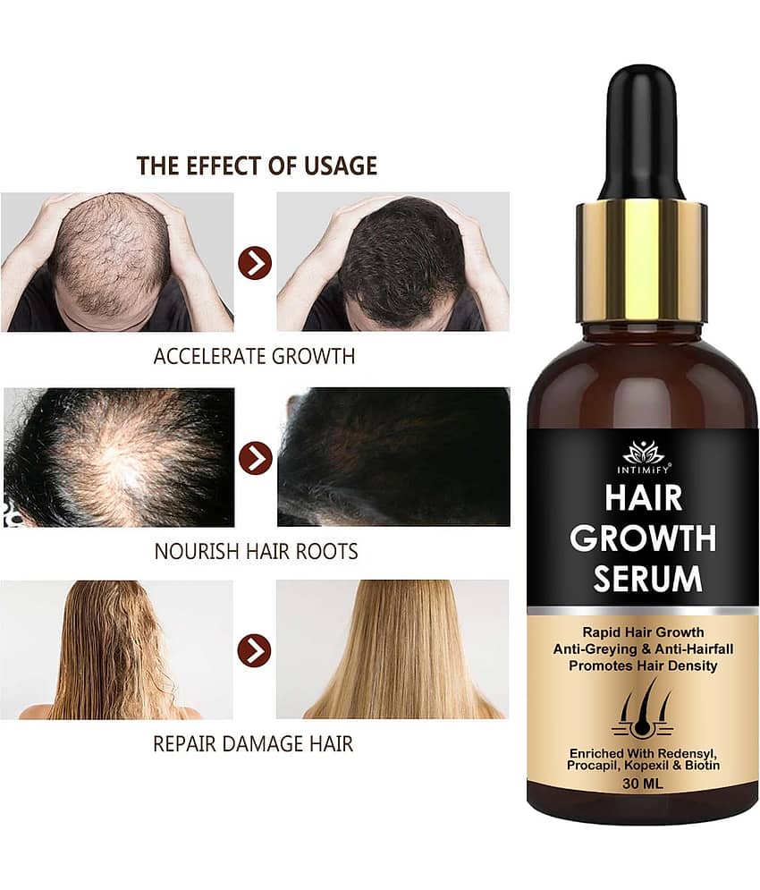 Intimify Hair Growth Serum, Bhringraj Oil, Anti Hairfall Hair Serum, Hair regrowth, 30 mL