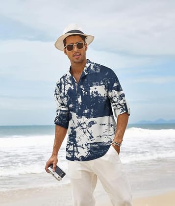 Bellstone Men's Polycotton Floral Regular Shirt