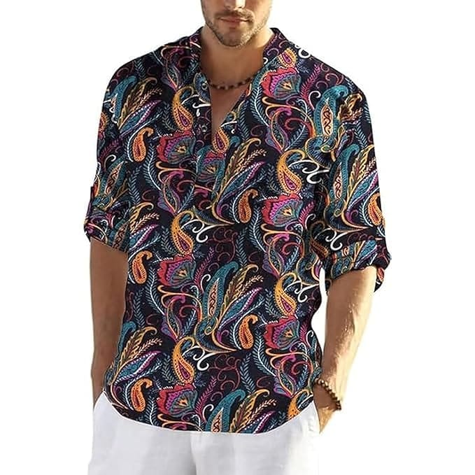 Bellstone Men's Polycotton Floral Regular Shirt