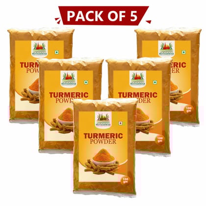 Turmeric Powder (100gm) Pack of 5 By Moteshwar Farmer Producer
