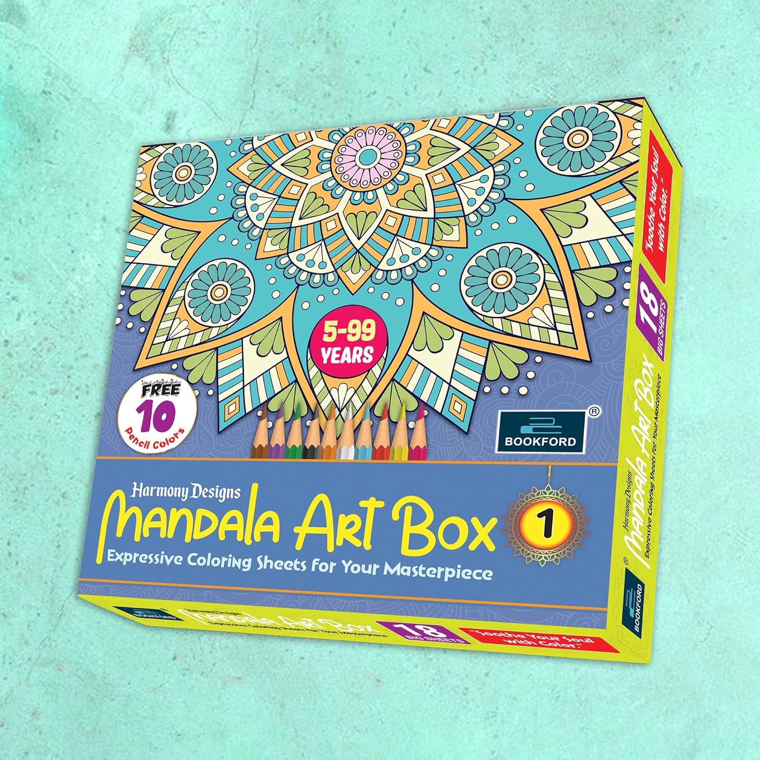 BOOKFORD Harmony Designs Mandala Art Box - 1 For Kids & Adults