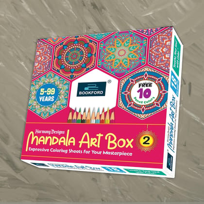 BOOKFORD Harmony Designs Mandala Art Box - 2 For Kids & Adults BOOKFORD Harmony Designs Mandala Art Box - 2 For Kids & Adults