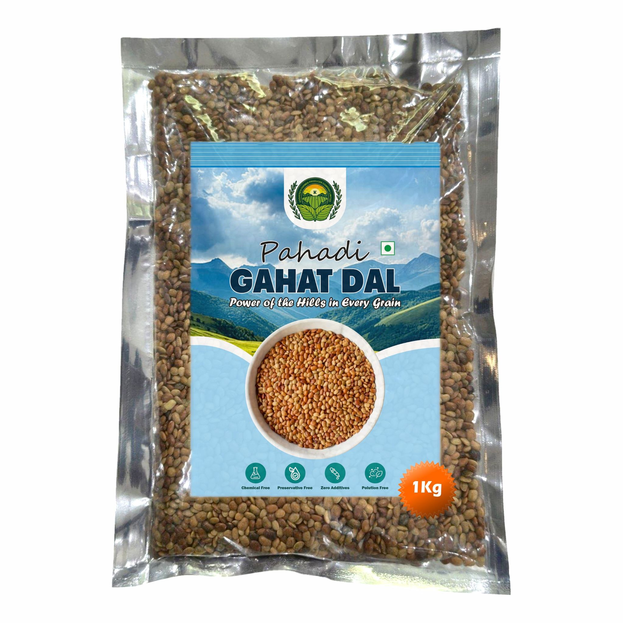 Pahadi Gahat Dal 1 kg by Kasaedevi Farmer Producer - Power of the Hills in Every Grain