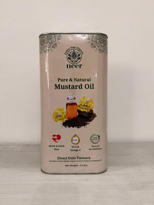 " NEER" Kacchi Ghani Pure Mustard Oil 5 Litre