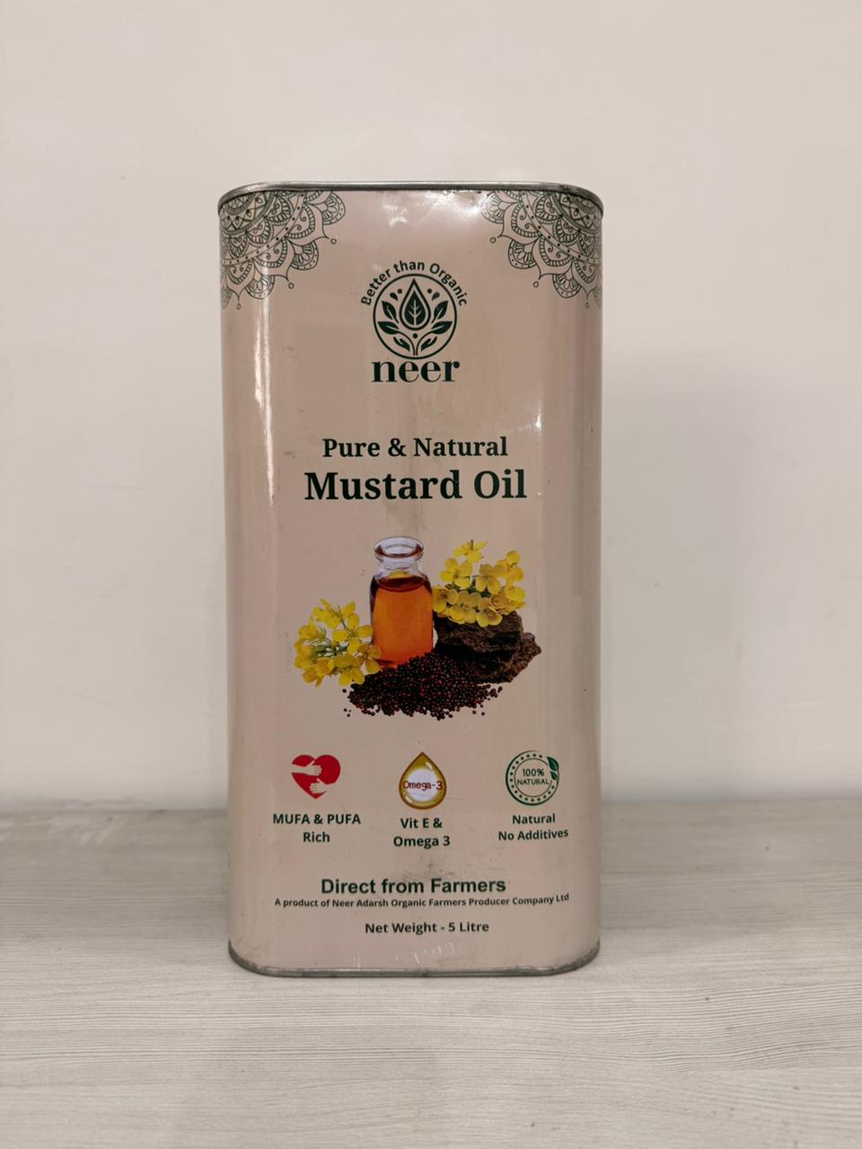 " NEER" Kacchi Ghani Pure Mustard Oil 5 Litre