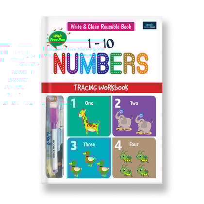 Write And Clean Reusable Book - 1 To10 Number Tracing Workbook For Kids  