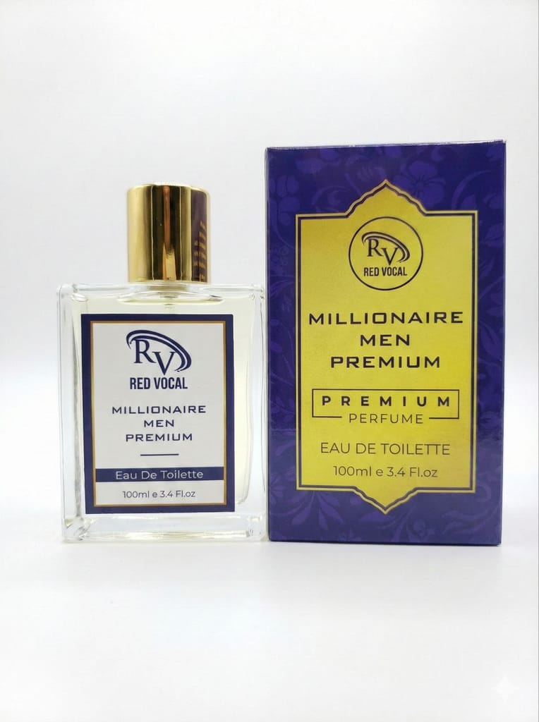 Red Vocal Millionaire Eau De Toilette for Men 100ml | Fresh Citrus, Spicy & Woody Notes | Long-Lasting Luxury Fragrance