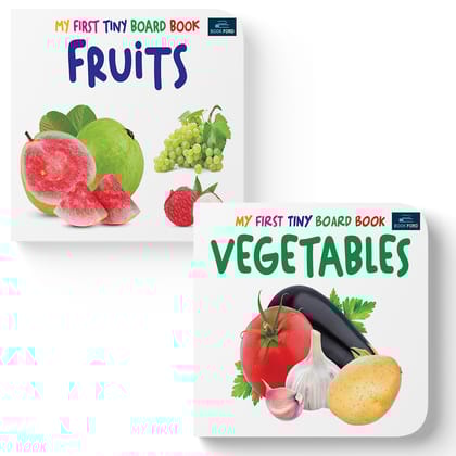 My First Tiny Board Books - Set Of 2 Books - Fruits And Vegetables For Kids Hardcover