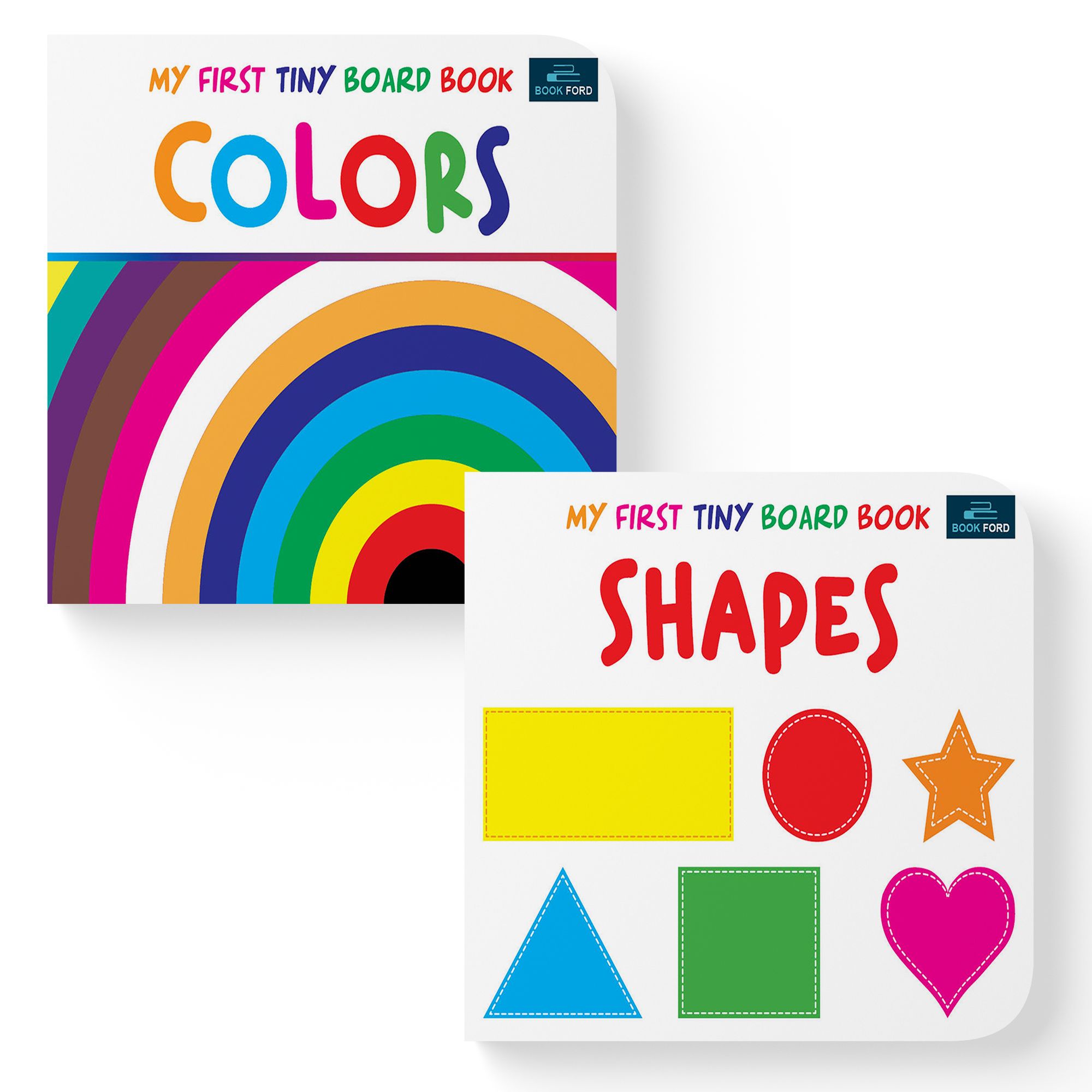 My First Tiny Board Books - Set Of 2 Books - Colors And Shapes For Kids Hardcover