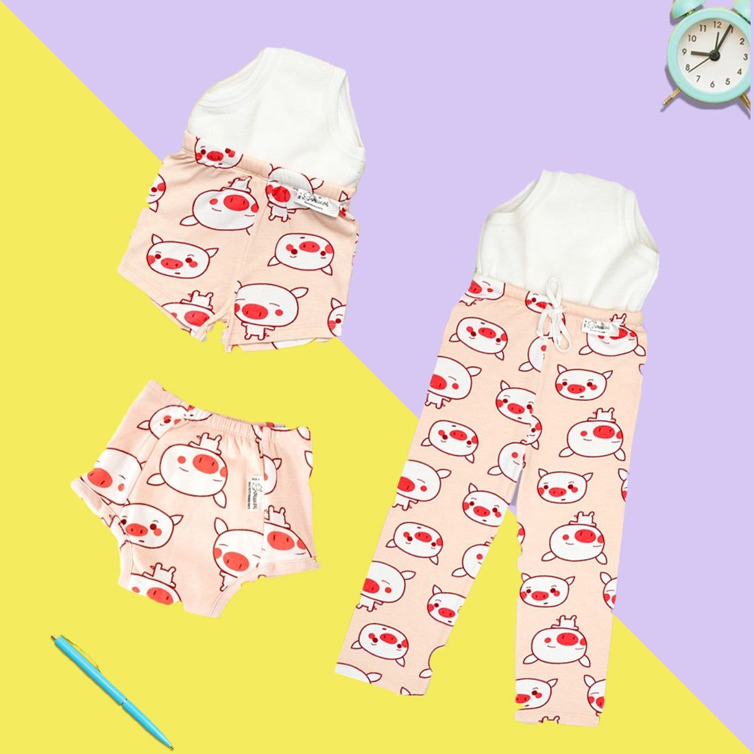 Potty Training Pants, Pajamas & Shorts for Toddlers, Boys and Girls - Piggy Wiggy-Size 1 (1-2 years)