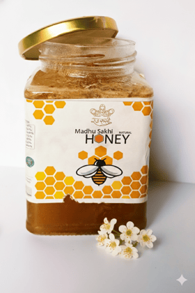 Madhu Sakhi Honey - Pure & Natural from Rajasthan (500g)