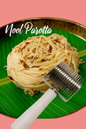 NAAYAGI - STAINLESS STEEL BLADED - NOOL PAROTTA, FLAKKY PARATTHA, KERALA STYLE PAROTTA CUTTER - 15 BLADED
