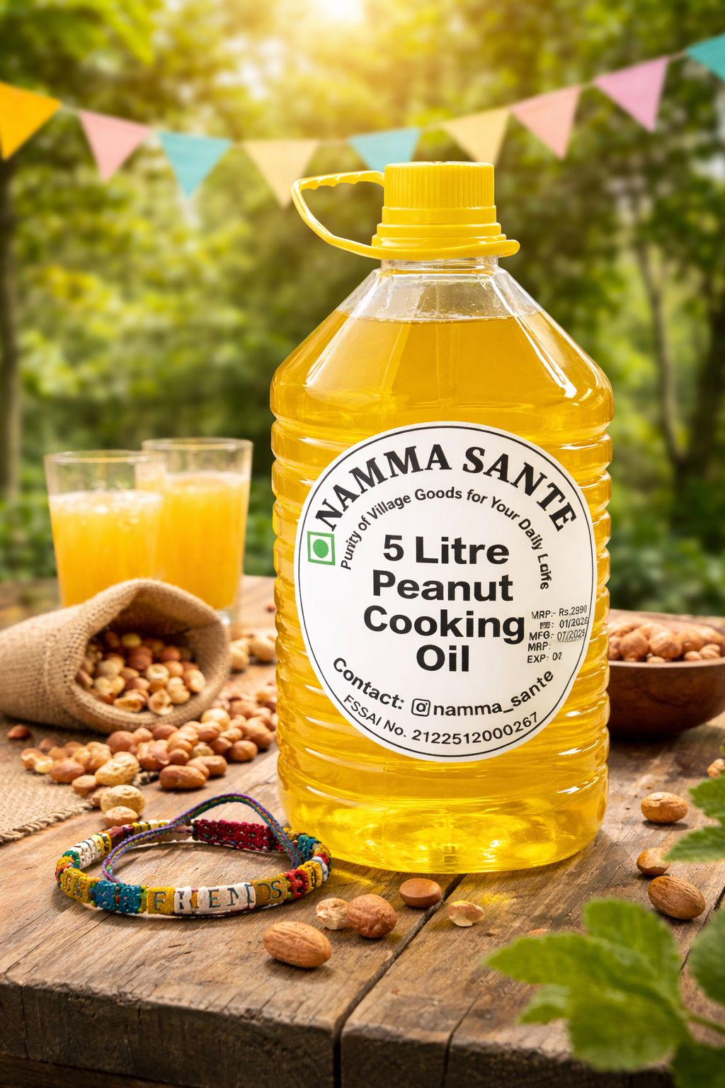Peanut Cooking Oil, Groundnut Oil, Moongfali Tel, Singdana Oil, Arachis Oil 10 litre