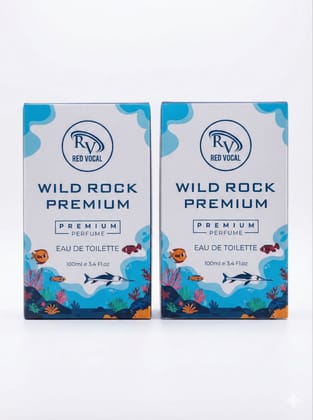 Red Vocal Wild Rock Eau De Toilette for Men – 100ml Each | Bold & Fresh Long-Lasting Masculine Fragrance | Pack of 2