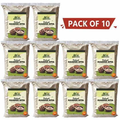 Ragi Flour (Mandua Atta) 1 kg pack of 10 by Ghandiyal Devta Farmer Producer Company Limited