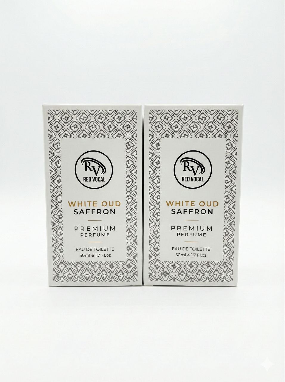 Red Vocal White Oud Saffron Premium Perfume Eau De Toilette 50ml – Luxury Unisex Fragrance | Long-Lasting Scent | Pack of 2