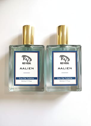 Red Vocal Aalien Premium Perfume Eau De Toilette 50ml – Long Lasting Unisex Fragrance with Woody Amber Notes | Pack of 2