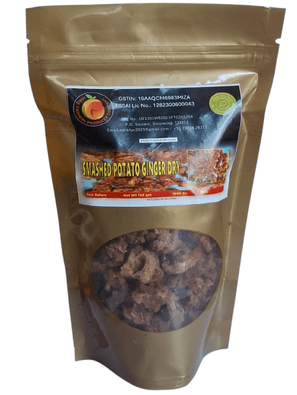 Smashed Potato Ginger Dry Snack - 150 gm Pack