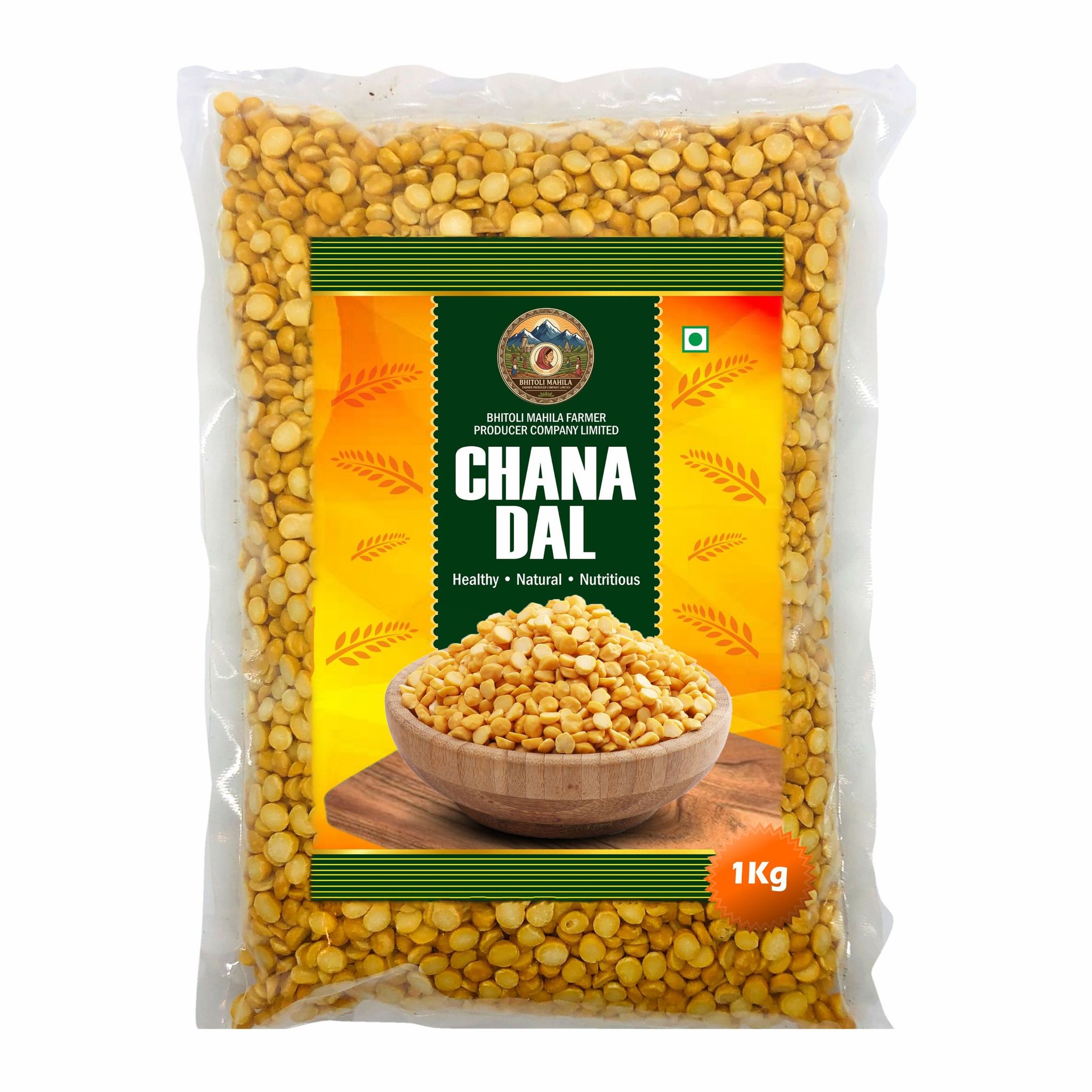 Chana Dal 1 kg by Bhitoli Mahila Producer – Bringing wholesome nutrition and authentic taste from the farm. 