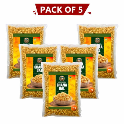 Chana Dal 1 kg Pack of 5 by Bhitoli Mahila Producer – Bringing wholesome nutrition and authentic taste from the farm.