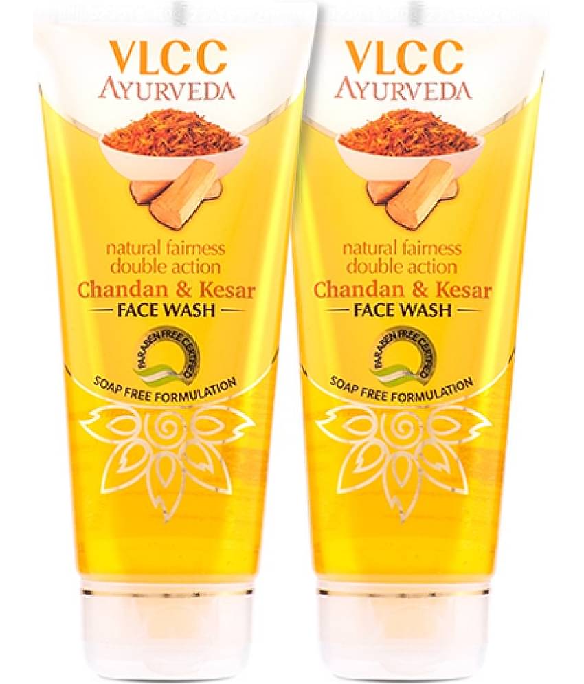 Vlcc Ayurveda Natural Fairness Chandan & Kesar Face Wash ,100Ml(Pack Of 2)