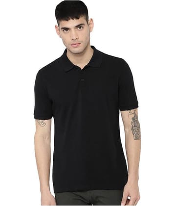 Galatea Black Slim Fit Polo T Shirt