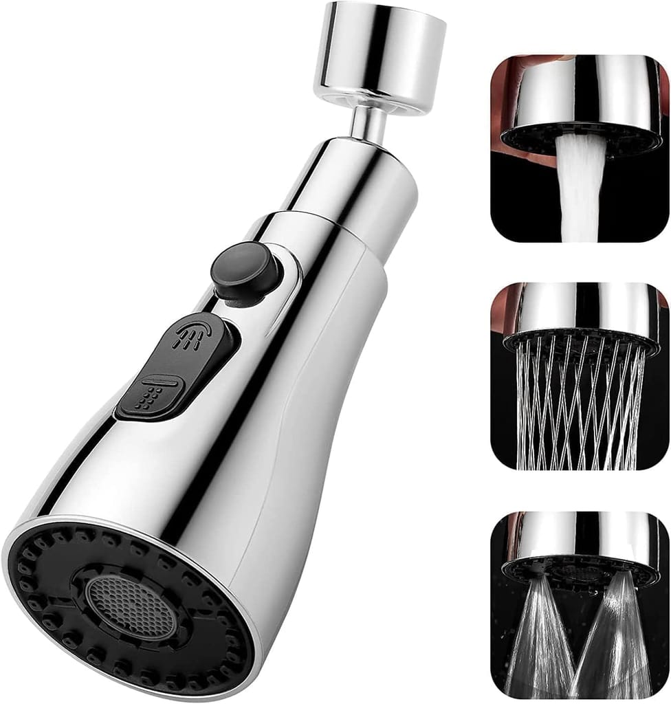 Tap Extender for Kitchen Sink, Flexible Faucet with Tap Extension for Convenient Use Upgrade Your Kitchen Sink with Flexible Tap for Easy Access (Sink Faucet 4 IN 1)