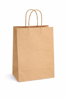 Eco-Friendly Brown Kraft Paper Shopping Bag with Twisted Handles Eco-Friendly Brown Kraft Paper Shopping Bag with Twisted Handles