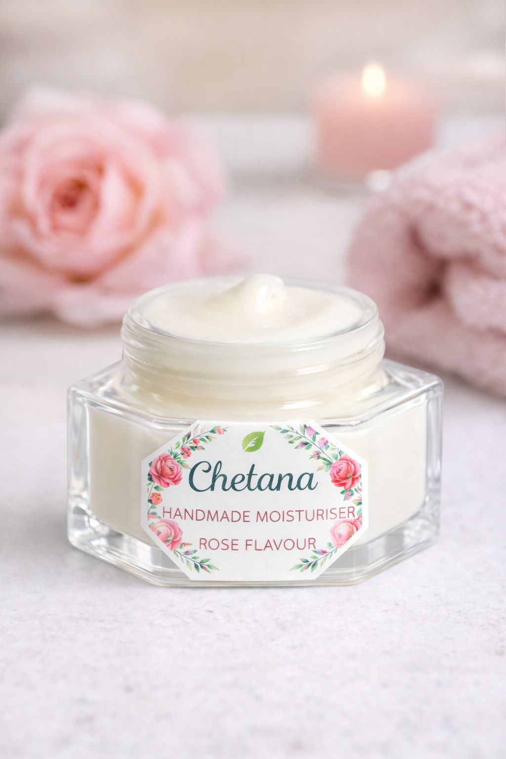 Luxury Hydrating Face Cream in Square Glass Jar - Intense Moisture & Radiant Skin