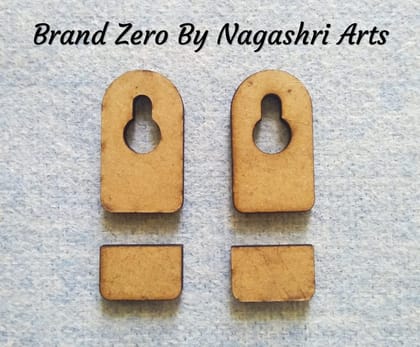 Brand Zero MDF Hooks Design 2 - Size 1.77 Inches Height