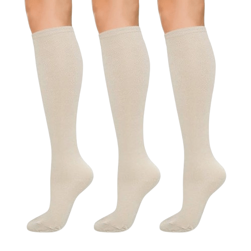 1 Pair Pack ofBunaay Knee High Socks - BEIGE 