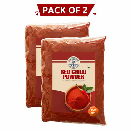Red Chilli Powder 100 gm Pack Of 2 by Rudrnath Farmer Producer - Pure & Natural Red Chilli for Daily Use.