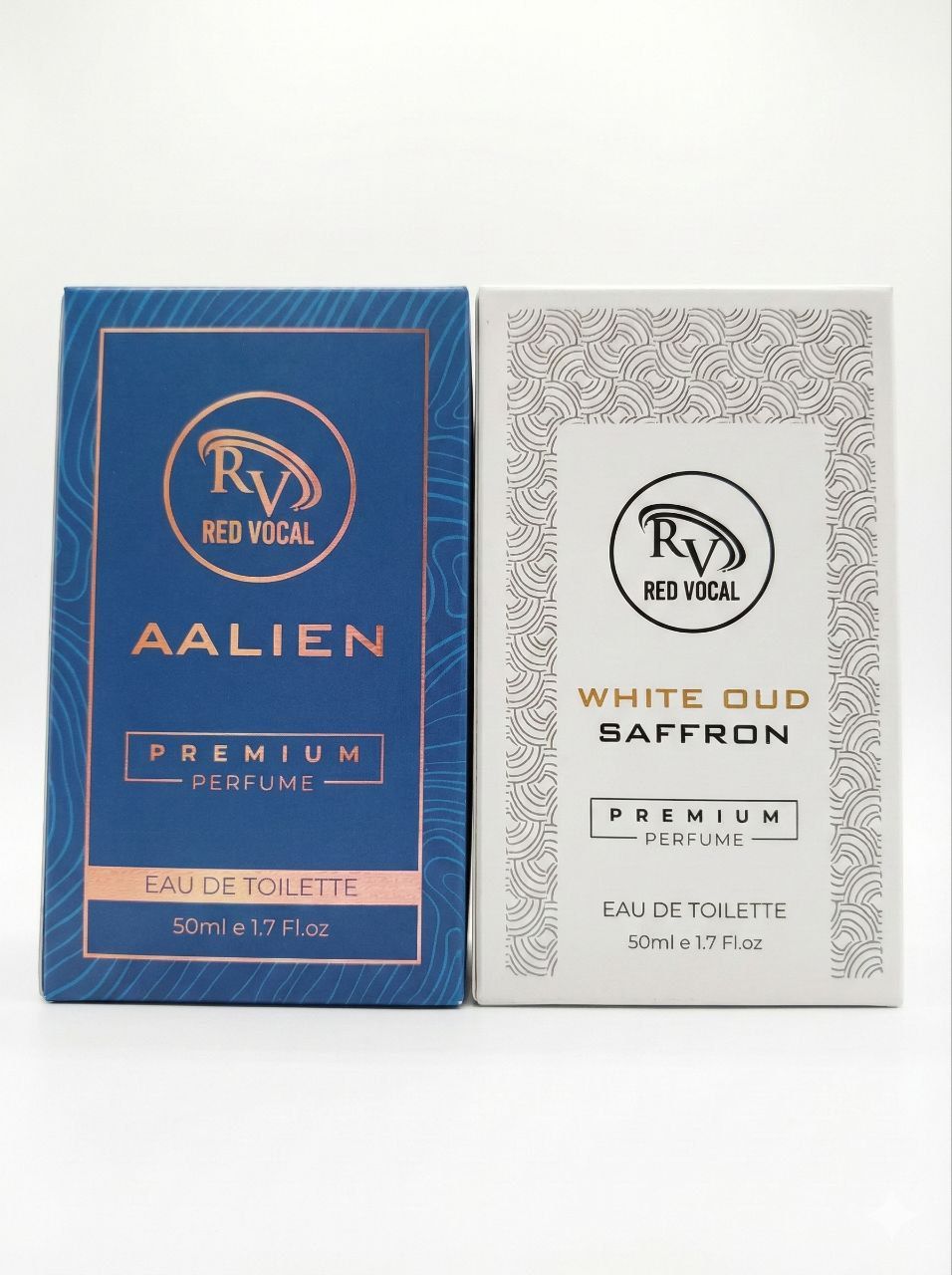 Red Vocal Aalien & White Oud Saffron Luxury Perfume Combo | Unisex Eau De Toilette | Premium Fragrance Set 2 × 50ml