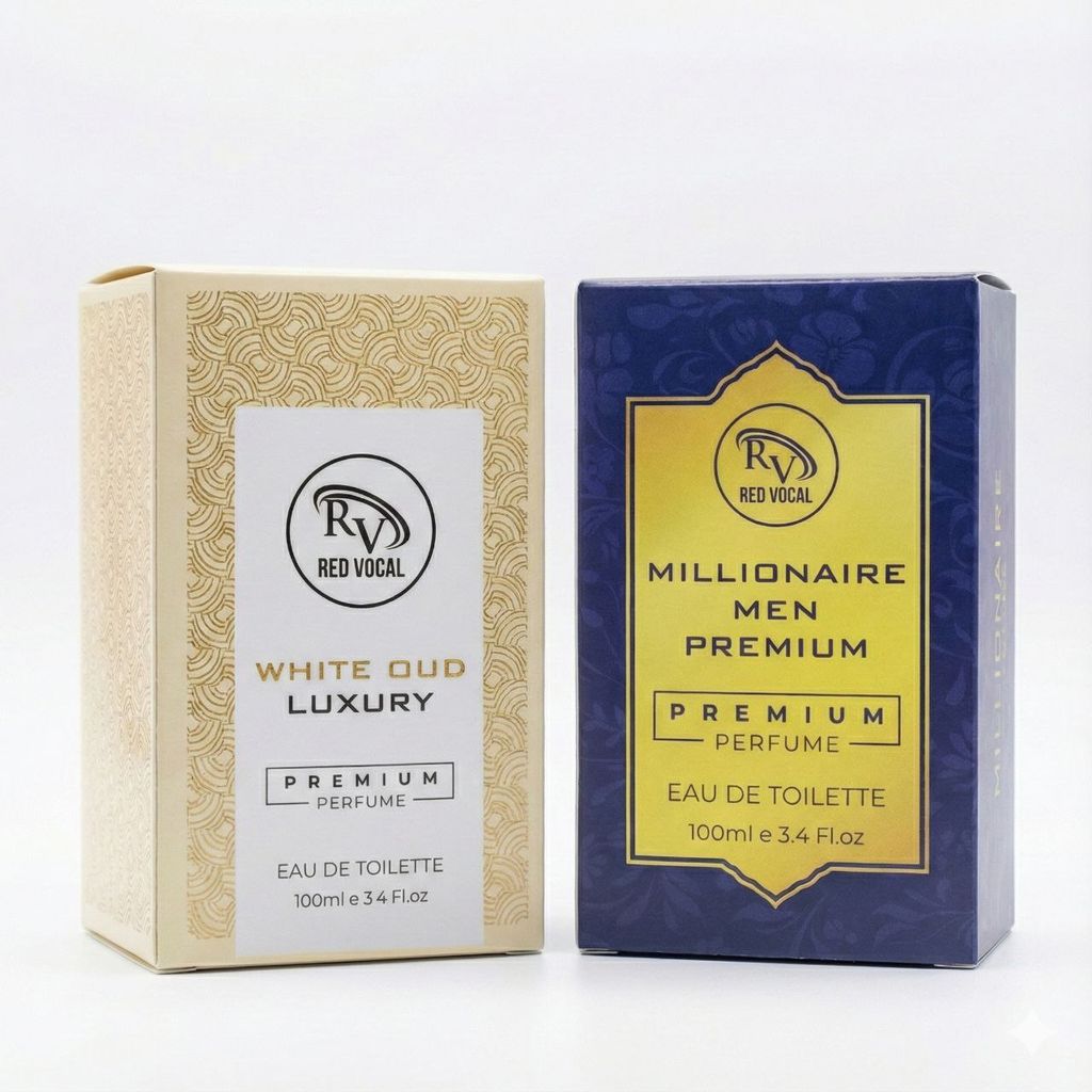 Red Vocal White Oud Luxury Unisex & Millionaire Men Perfume Combo | Premium Eau De Toilette | 100ml Fragrance Set