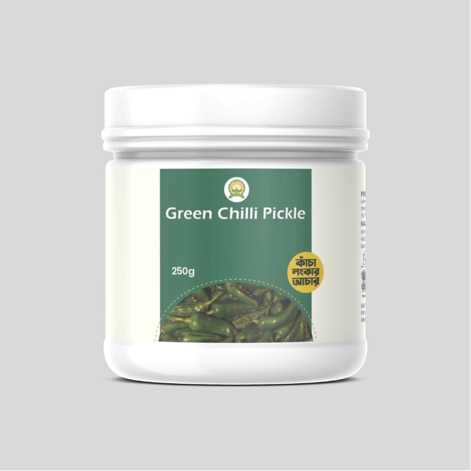 Spicy Green Chilli Pickle - 250g - Authentic Indian Flavor