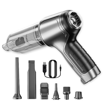 Premium 3 in 1 Vacuum Cleaner with 3 Attachments & Blower | Cordless Handheld Vacuum Cleaner for Wet & Dry Cleaning for Home, Office, Car, Keyboard, Travel, Sofa and Office (Grey) Premium 3 in 1 Vacuum Cleaner with 3 Attachments & Blower | Cordless Handheld Vacuum Cleaner for Wet & Dry Cleaning for Home, Office, Car, Keyboard, Travel, Sofa and Office (Grey)